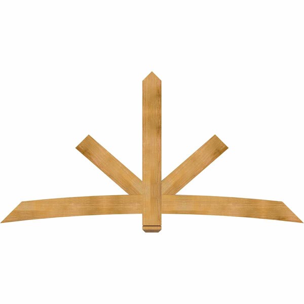Ekena Millwork Alberta Rough Sawn Timber Gable Bracket, Western Red Cedar, 96"W x 48"H x 2"D x 6"F, 12/12 Pitch GBW096X48X0206ALB00RWR - main